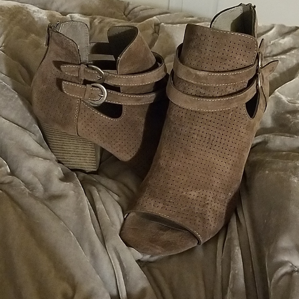 Taupe booties